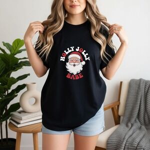 Holly Jolly Babe Santa Face Shirt